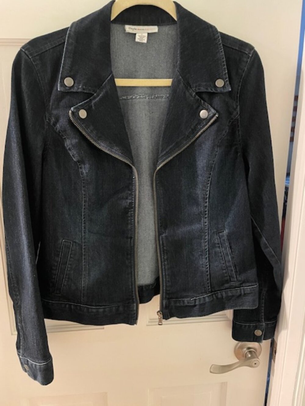 Style & Co. Zippered Denim Jacket, Small